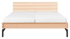 Karlsson Bed Sky Met Hoofdbord Hout En Poten Metaal -Slaap Comfort Verkoop Bed Sky beuken met hoofdbord hout en poot metaal beuken 4
