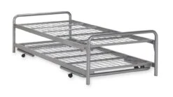 Bed Met Onderschuifbed Doppia -Slaap Comfort Verkoop Bed onderschuifBed Doppia zilver 2