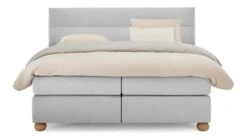 Karlsson Boxspring Solid Lina Vlak Met Gestoffeerd Matras -Slaap Comfort Verkoop Boxspring Solid Lina vlak met gestoffeerd matras light grey 5