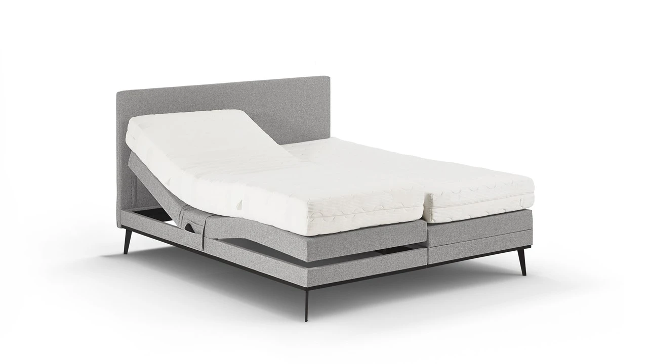 Boxspring Viggo Verstelbaar Met Silver Pocket Deluxe Foam Matras 4 Boxspring Viggo Verstelbaar Met Silver Pocket Deluxe Foam Matras - Afbeelding 4