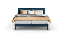 Boxspring Viggo Vlak Met Silver Pocket Deluxe Foam Matras -Slaap Comfort Verkoop Boxspring Viggo vlak met Silver Pocket Deluxe Foam matras oakland blauw 4