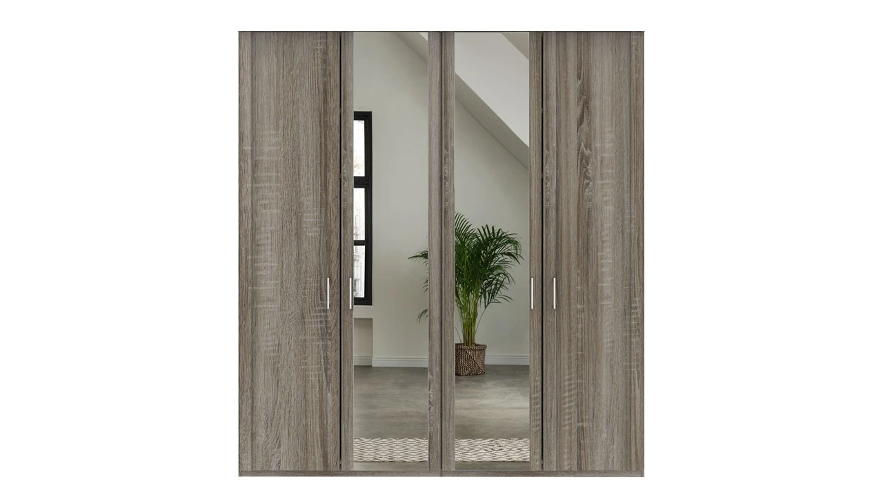 Draaideurkast Bienne Met 2 Spiegeldeuren 1 Draaideurkast Bienne Met 2 Spiegeldeuren