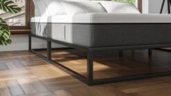 Emma Metal Bed Met Emma O2 Medium Matras -Slaap Comfort Verkoop Emma Metal bed met Emma O2 medium matras zwart 6