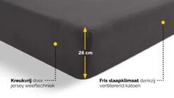 Hoeslaken Beter Bed Select Jersey -Slaap Comfort Verkoop Hoeslaken Jersey antraciet 3