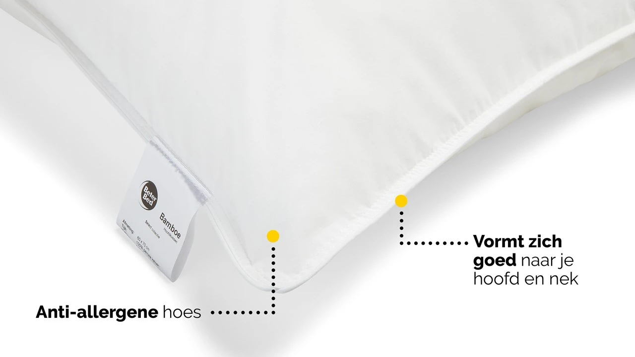 Hoofdkussen Bamboe 4 Hoofdkussen Bamboe - Afbeelding 4