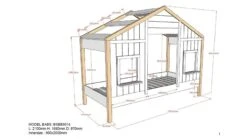 Huisbed Babs 90 -Slaap Comfort Verkoop Huisbed Babs 90 wit 3