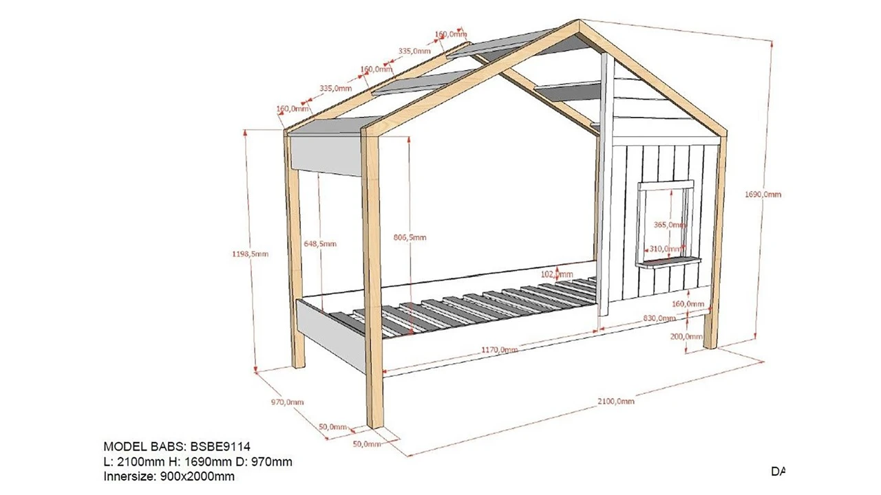 Huisbed Babs 91 3 Huisbed Babs 91 - Afbeelding 3
