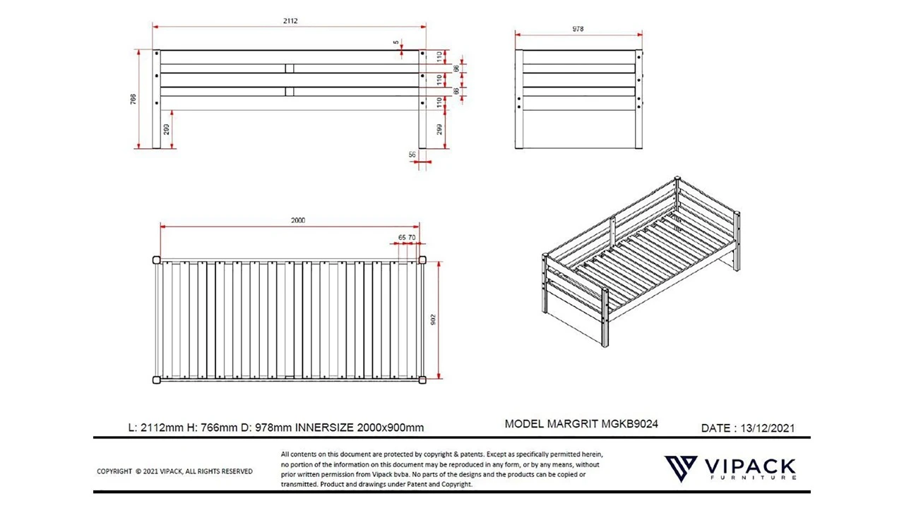 Kajuitbed Margrit 90 3 Kajuitbed Margrit 90 - Afbeelding 3