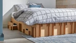 Paper Bed Met Easy Pocket Matras -Slaap Comfort Verkoop Paper Bed met Easy Pocket matras bruin 9