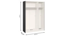 Schuifdeurkast Kixx Met Hout- En Spiegeldeur -Slaap Comfort Verkoop Schuifdeurkast Kixx zwart 3