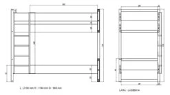 Stapelbed Lara -Slaap Comfort Verkoop Stapelbed Lara wit 2